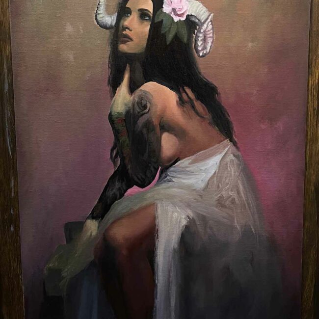 Greek Goddess Oil Painting Portrait