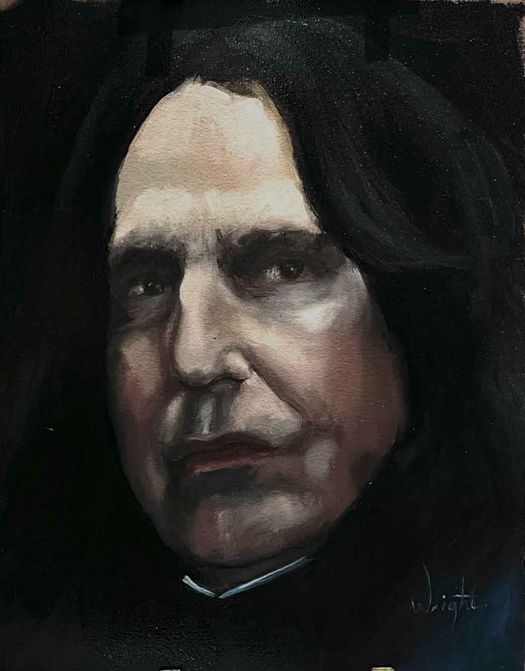 Snape oil painting portrait